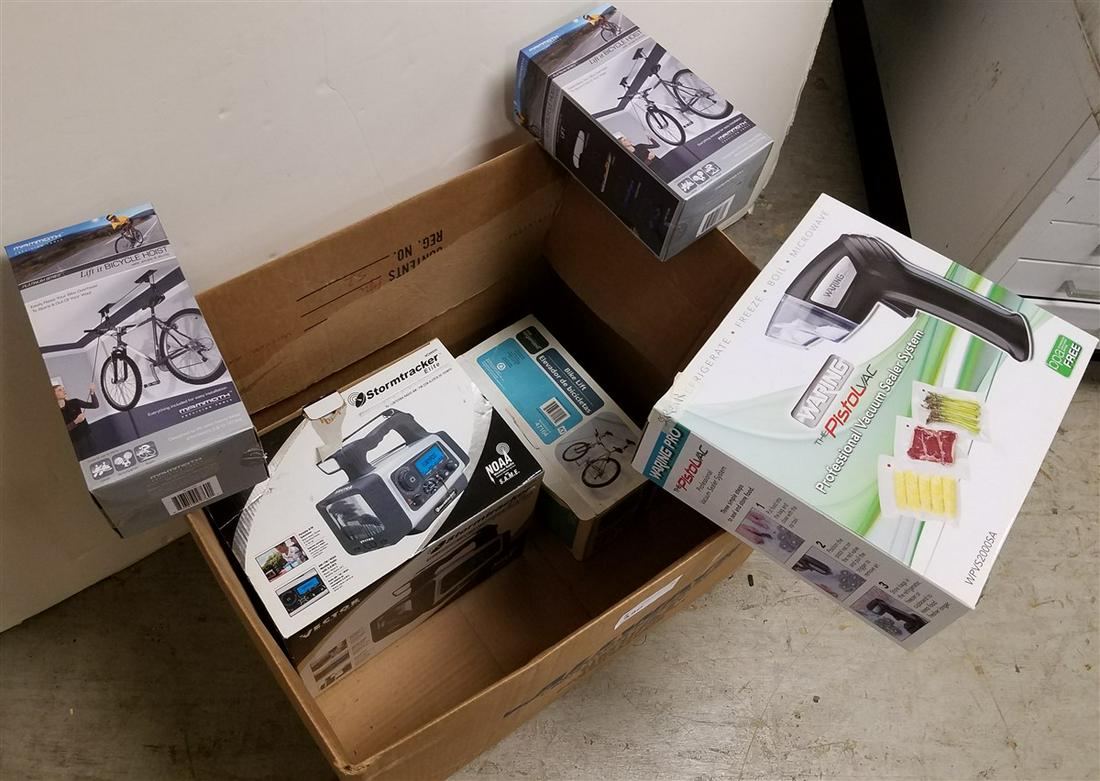 BX NEW BXD ITEMS- VECTOR SSTORMTRACKER ELITE, 3: BX NEW BXD ITEMS- VECTOR SSTORMTRACKER ELITE, 3 MARATHON BIKE HOISTS, THE PISTOL VAC