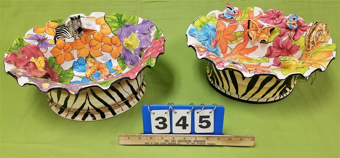 PR HAND PAINTED CERAMIC BOWLS FOR RADAR GALLERIES BY (1 of 8)
