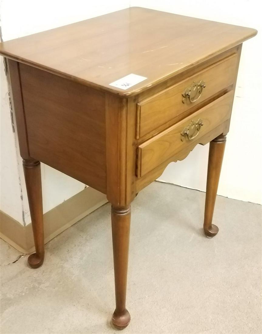 CHERRY 2 DRAWER END STAND 26 3/4"H X 21"W X 16"D (1 of 5)