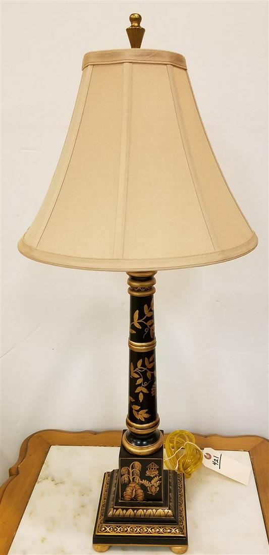 CHINNOISERIE COLUMN TABLE LAMP 31" (1 of 3)