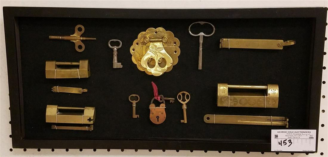 FRAMED LOCKS AND KEYS 8 1/2" X 20 3/4" (1 of 1)