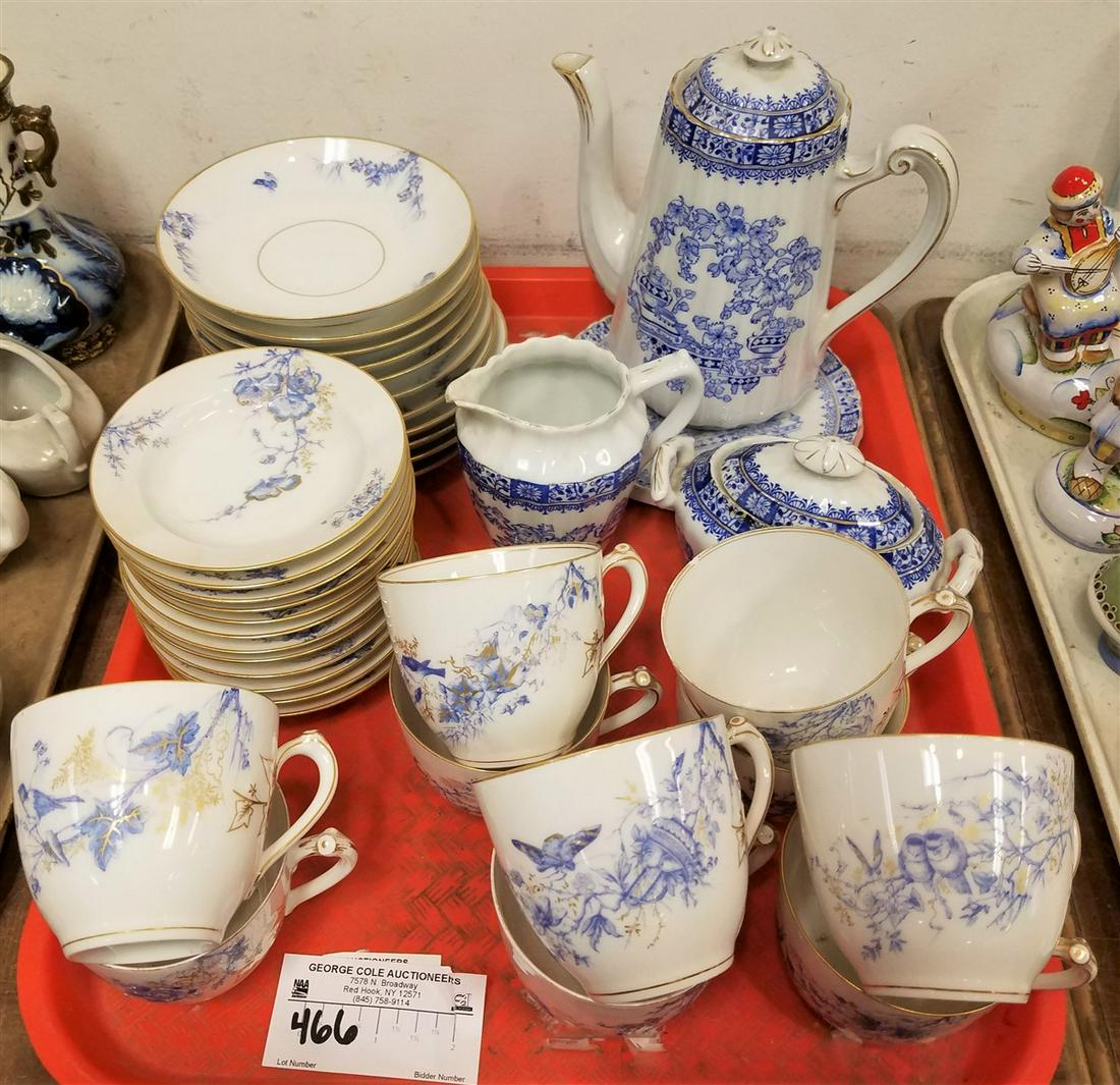 TRAY 19TH C CUPS/SAUCERS, TEA SET ETC (1 of 6)