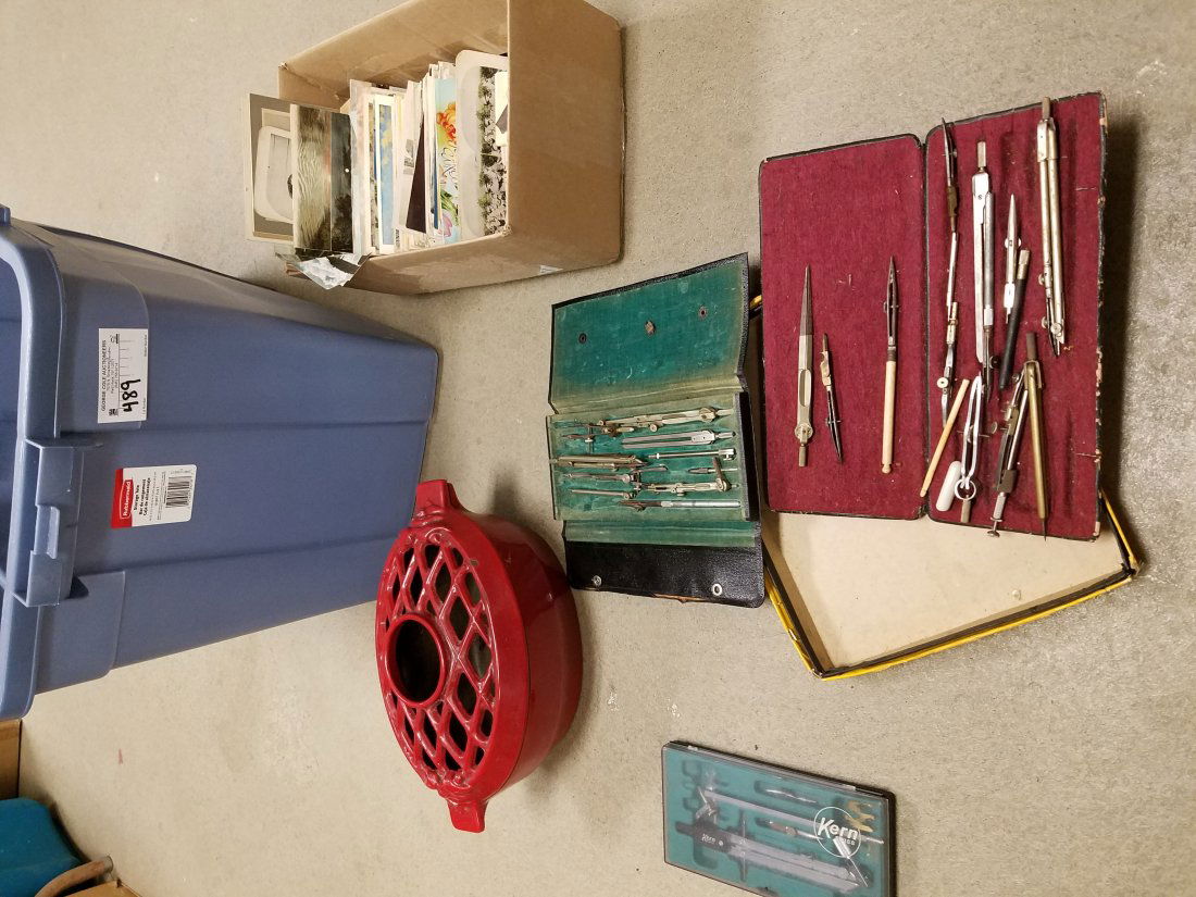 TUB CAST IRON HUMIDIFIER, DRAFTING SETS POST CARDS AND (1 of 8)