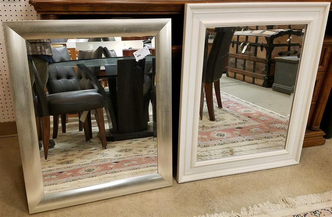 2 FRAMED MIRRORS 36" X 29 1/2" AND 33 1/2" X 27" (1 of 2)