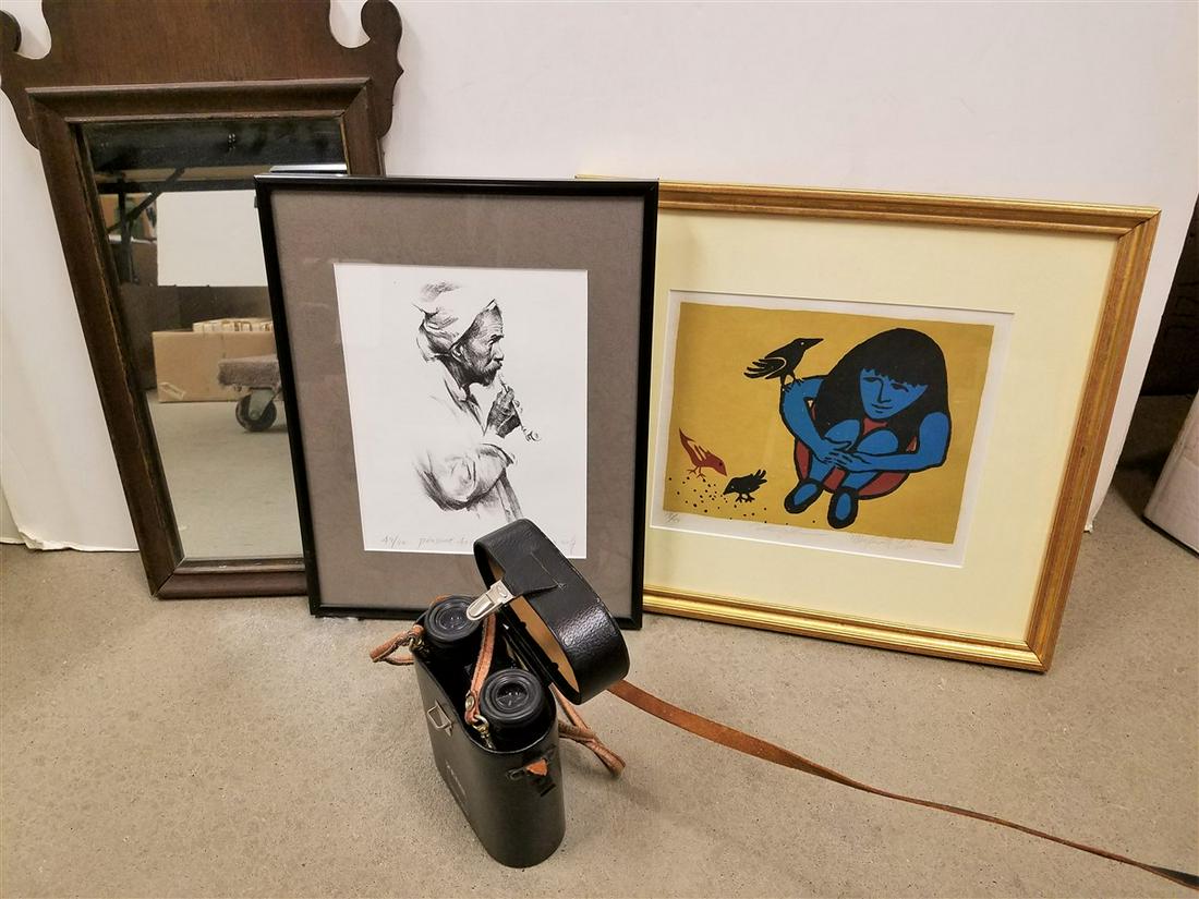 BX FRAMED MIRROR, 2 LITHOS, ZEISS BINOCULARS (1 of 4)