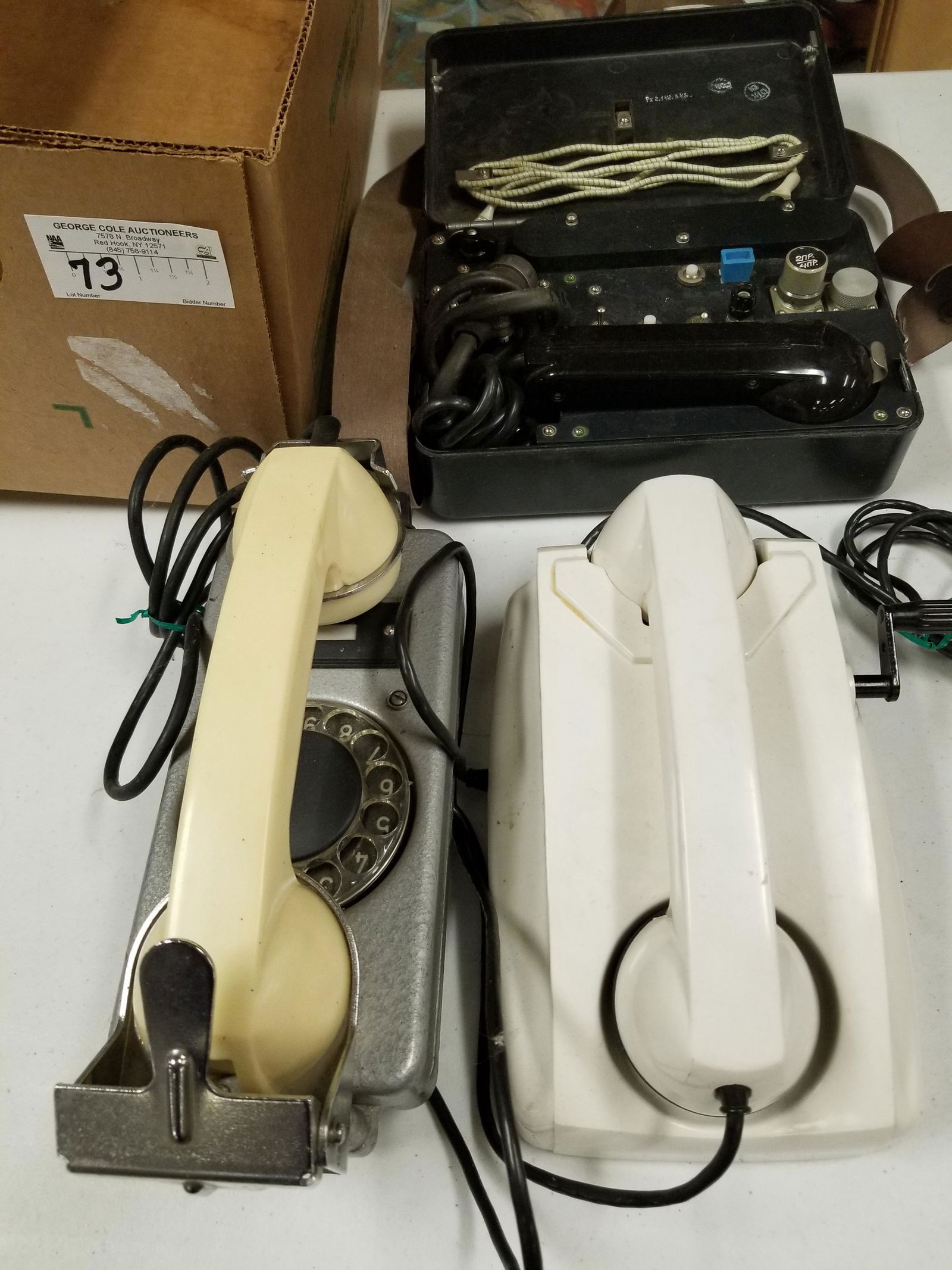BOX OF 3 PHONES. SOVIET FIELD, MARINE, ETC (1 of 1)