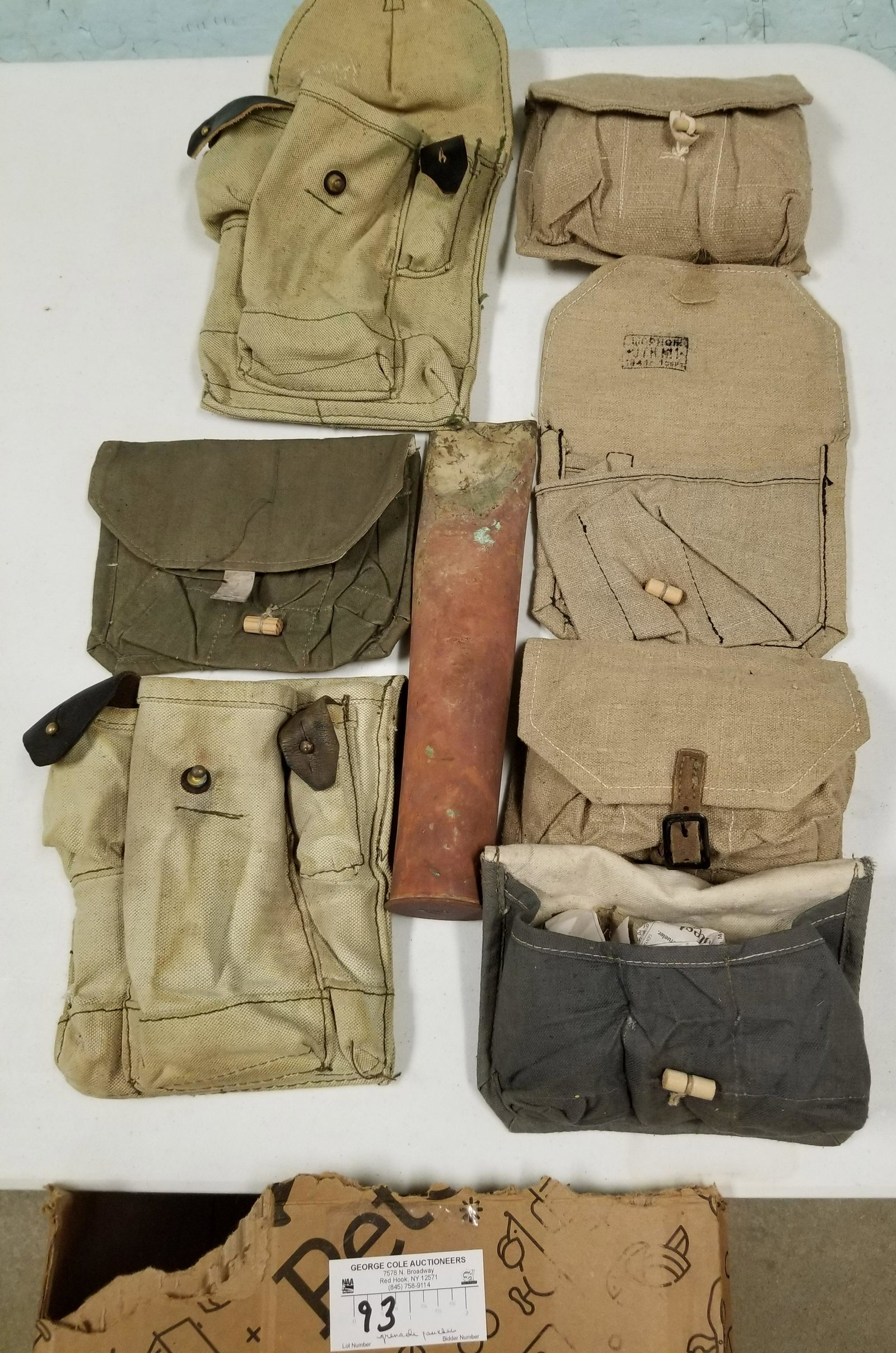 BOX OF 7 CANVAS GRENADE POUCHES: BOX OF 7 CANVAS GRENADE POUCHES