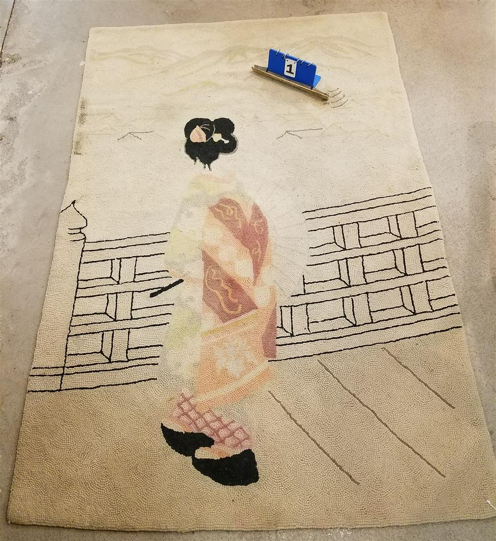 HOOKED RUG 3' 9 1/2" X 5'10" (1 of 1)