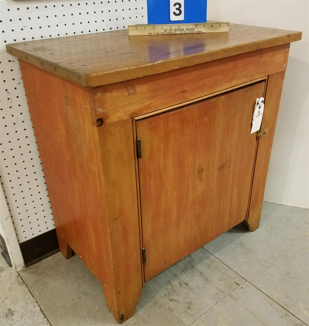 PRIM PINE 1 DOOR CUPBOARD 29 1/2"H X 28"W X 16 1/2"D (1 of 3)