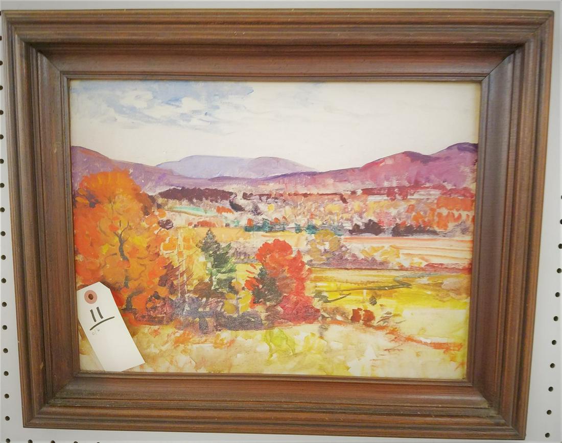 FRAMED O/B LANDSCAPE UNSGND. 12" X 16" (1 of 1)