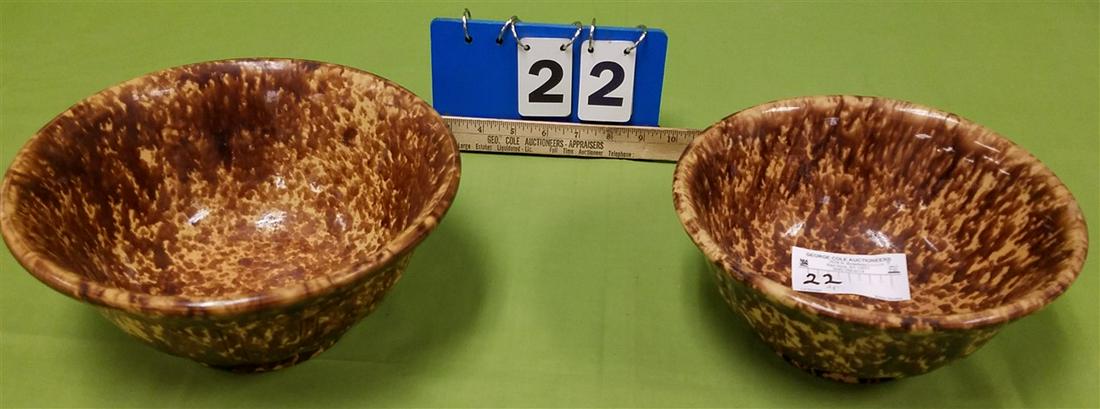 2 SPONGEWARE BOWLS 4 1/2"H X 10" DIAM AND 4 1/4"H X 9" (1 of 3)