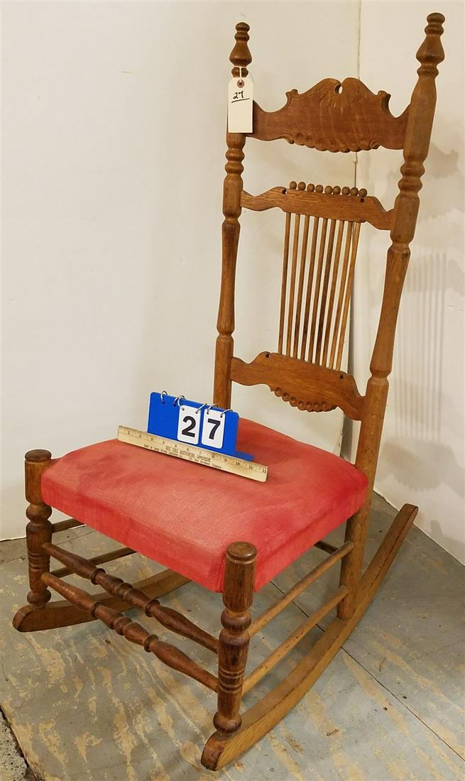 OAK SPINDLE BACK ROCKER (1 of 3)