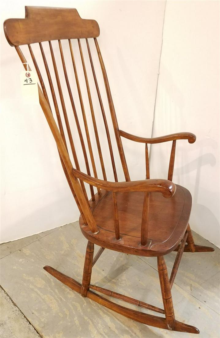 19TH C PLANK SEAT ROCKER: 19TH C PLANK SEAT ROCKER