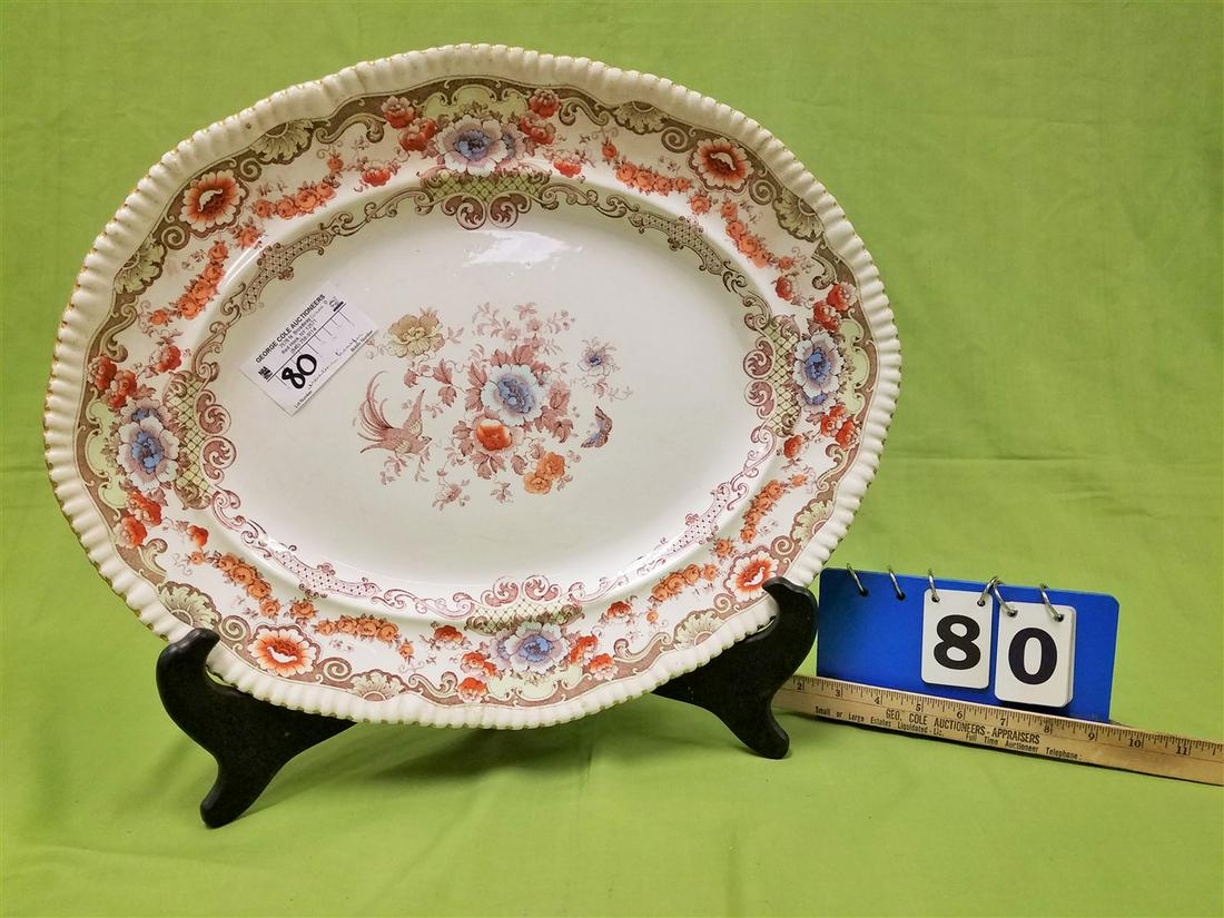 IRONSTONE TRANSFER PLATTER "LANCASTER" 19 1/2" X 15 (1 of 3)