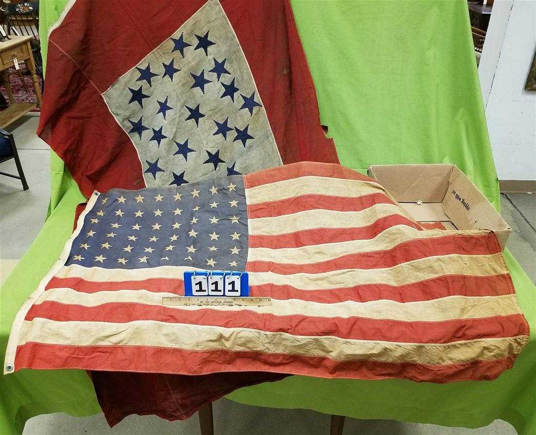BX 2 FLAGS 35 STAR 43" X 71" AND 48 STAR 31" X 55" (1 of 5)