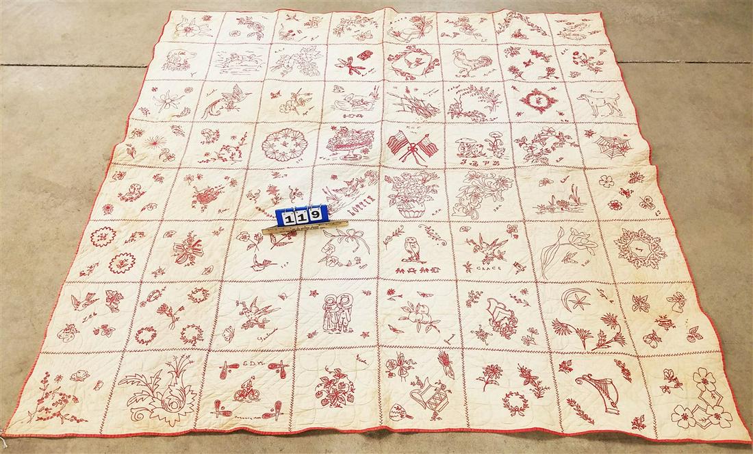 FRIENDSHIP QUILT 1900 6' 8" SQ (1 of 7)