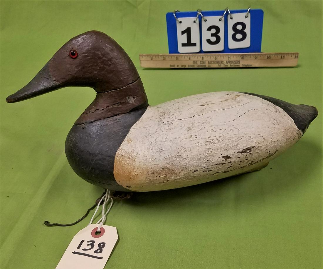 CANVAS BACK DUCK DECOY 8"H X 13 1/2"L (1 of 4)