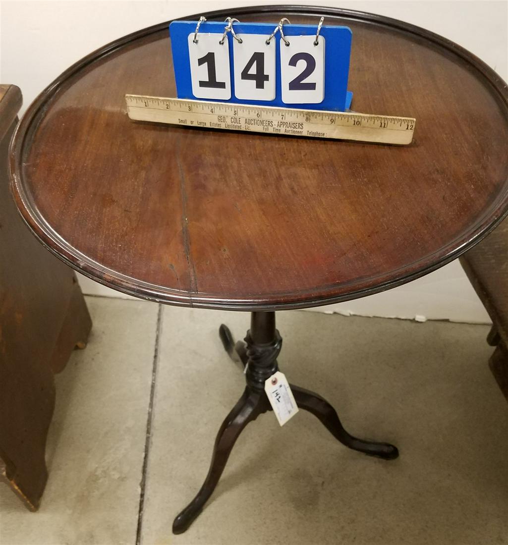 QA MAHOG TILT TOP DISH TOP CANDLESTAND 29 1/2"H X 21 (1 of 8)