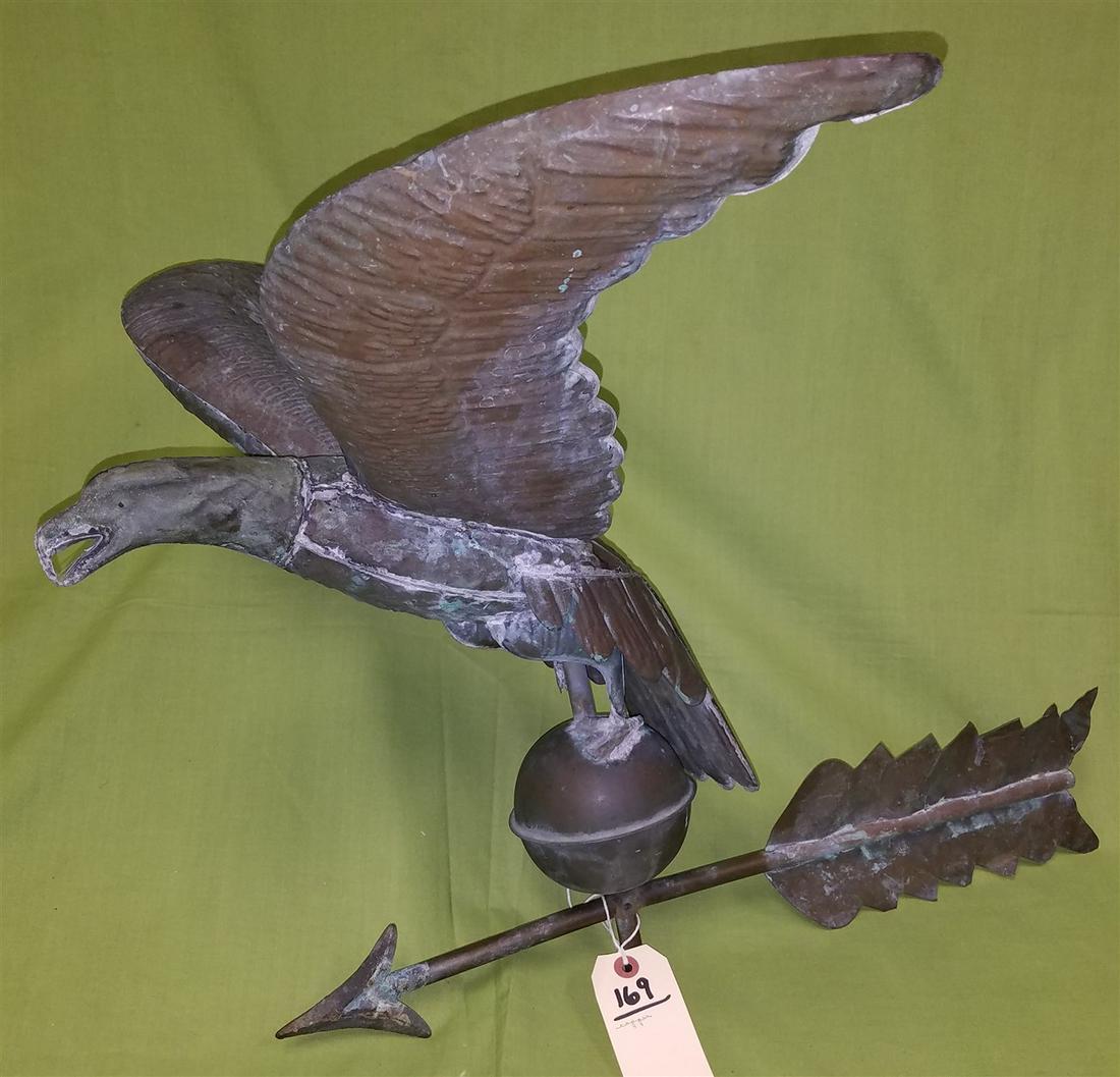 COPPER EAGLE WEATHERVANE 18 1/2" H (1 of 5)
