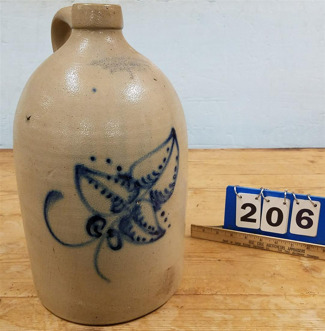 BLUE DEC 3 GAL STONEWARE JUG EDWARD MURRAY LIQUOR (1 of 7)