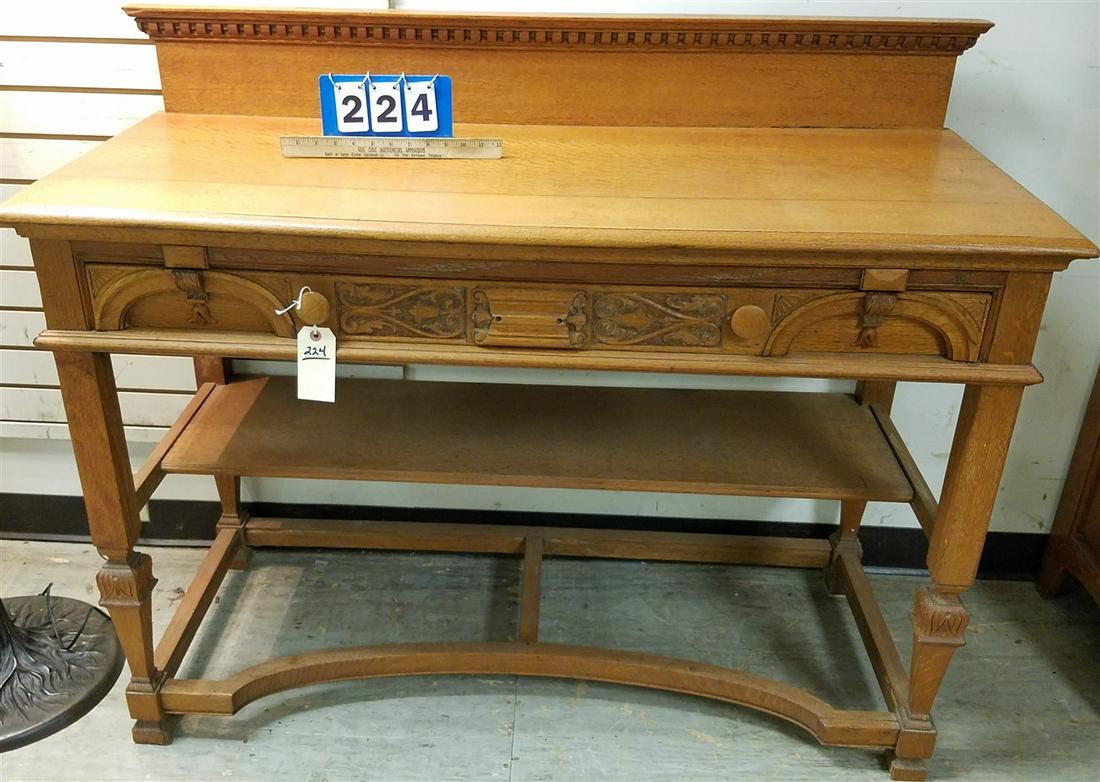 OAK SERVER 40 1/2" H X 50" W X 21" D: OAK SERVER 40 1/2" H X 50" W X 21" D