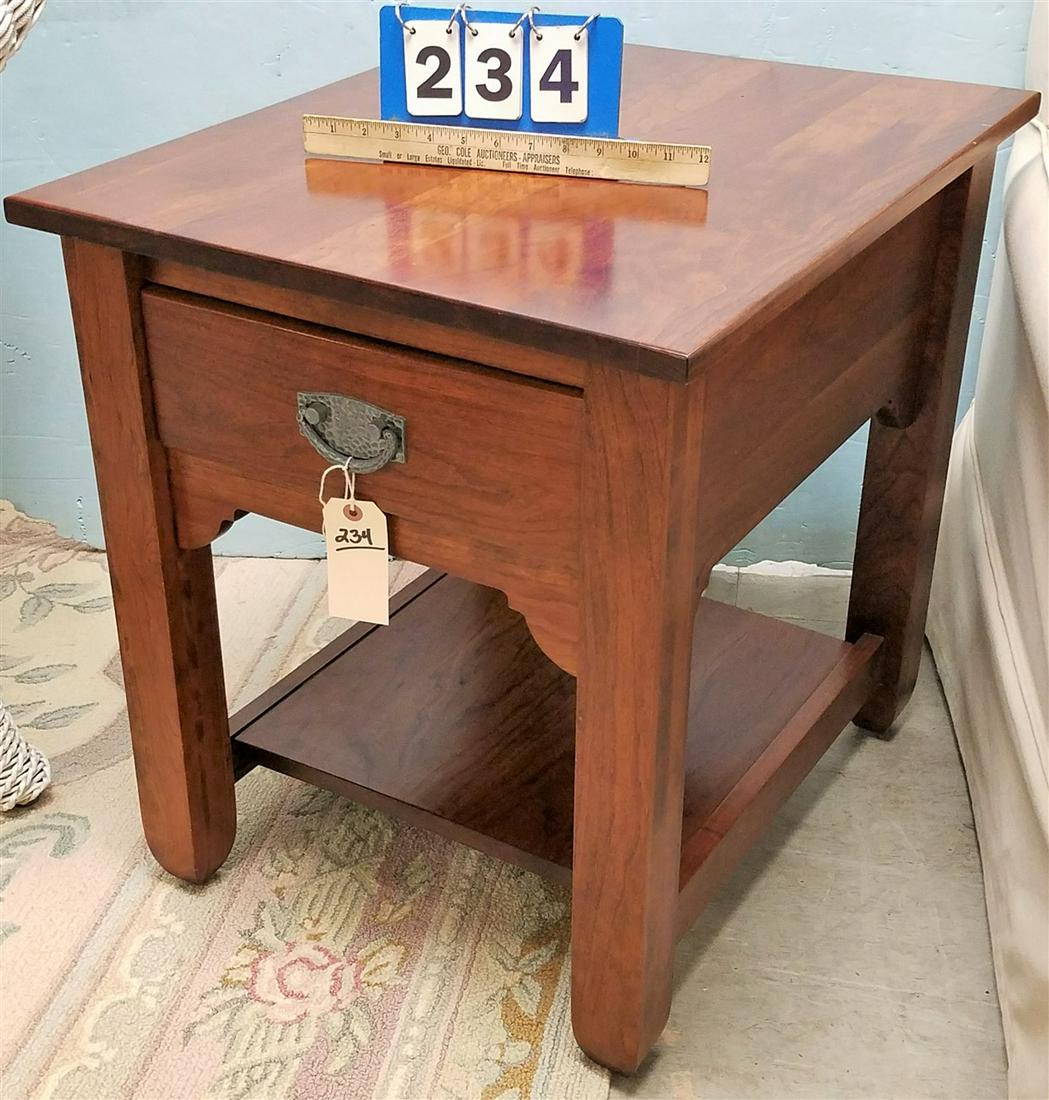 MISSION STYLE CHERRY 1 DRAWER STAND 24" H X 21" W X 25" (1 of 3)