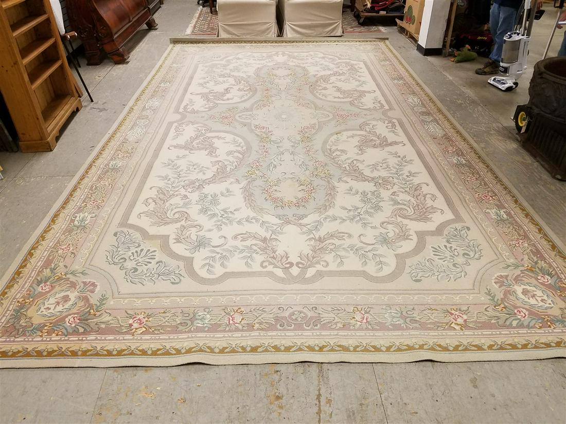 ERNEST TREGANOWAN HOOKED RUG 11' X 19' 3" (1 of 6)