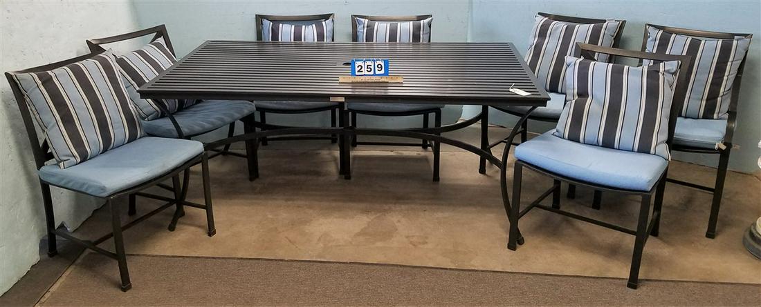 RESTORATION HARDWARE PATIO TABLE 29"H X 6'L X 42"W WITH (1 of 5)