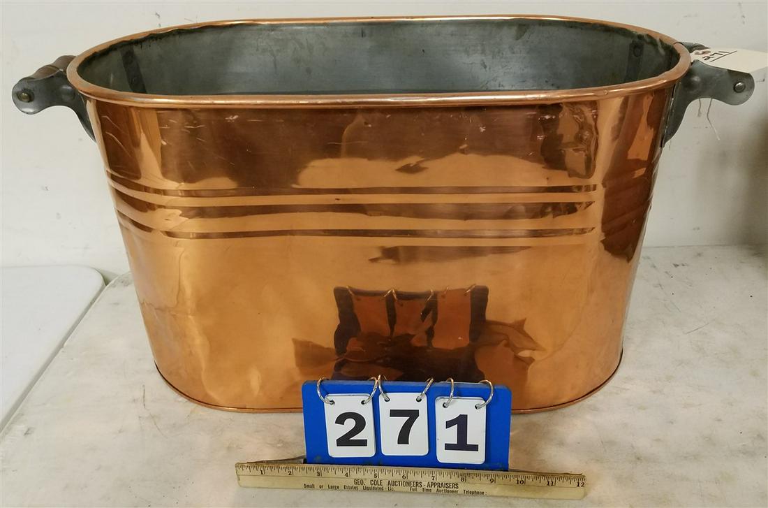 COPPER BOILER 13"H X 22 1/2"W X 12"D (1 of 2)