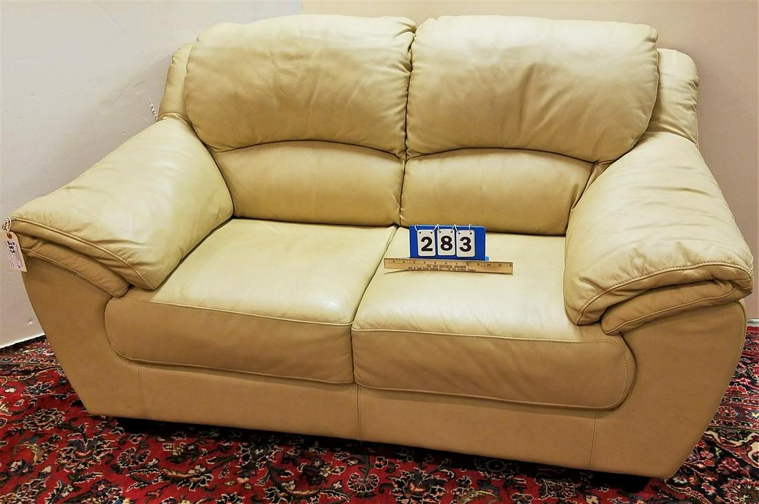 SIMON LI LEATHER SOFA 5' (1 of 2)