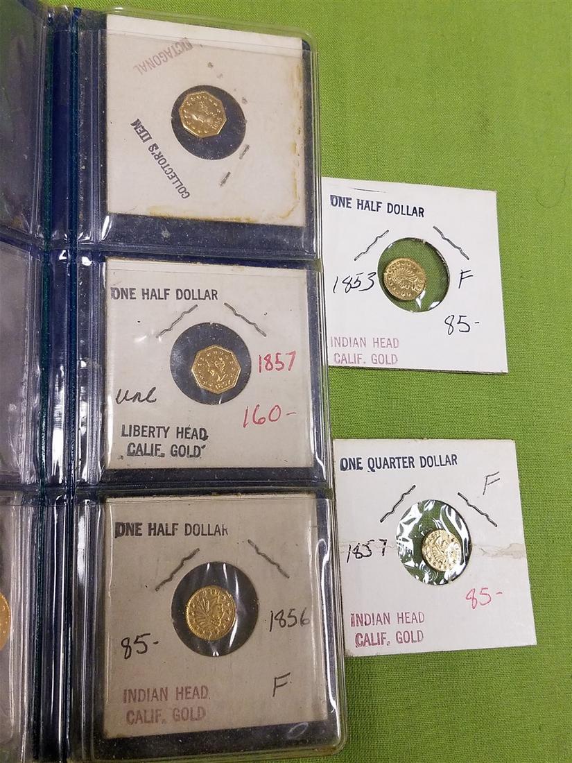 FOLDER OF U.S COINS 1855, 1857, 1856, 1853 1/2$ (1 of 12)