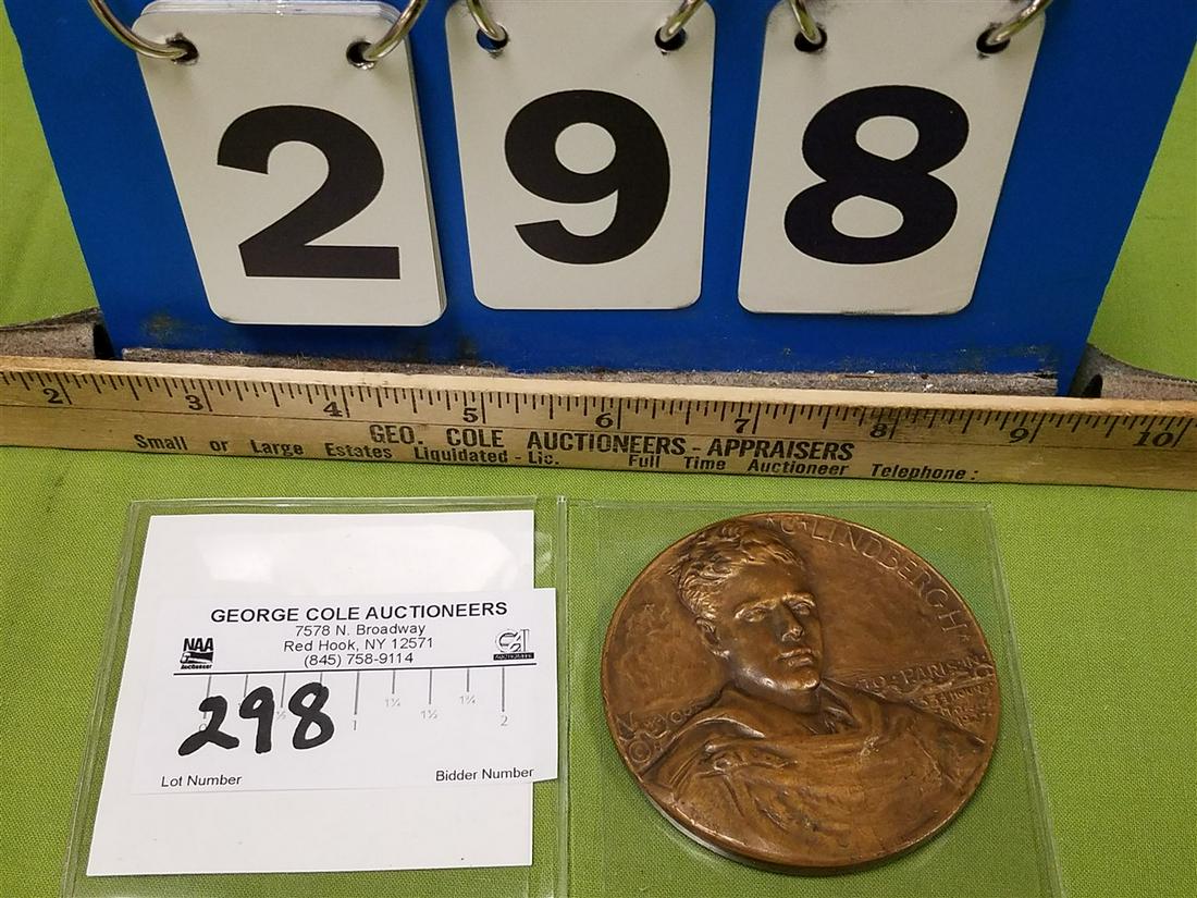 LINBERGH NY TO PARIS FLIGHT BRONZE MEDAL (1 of 2)