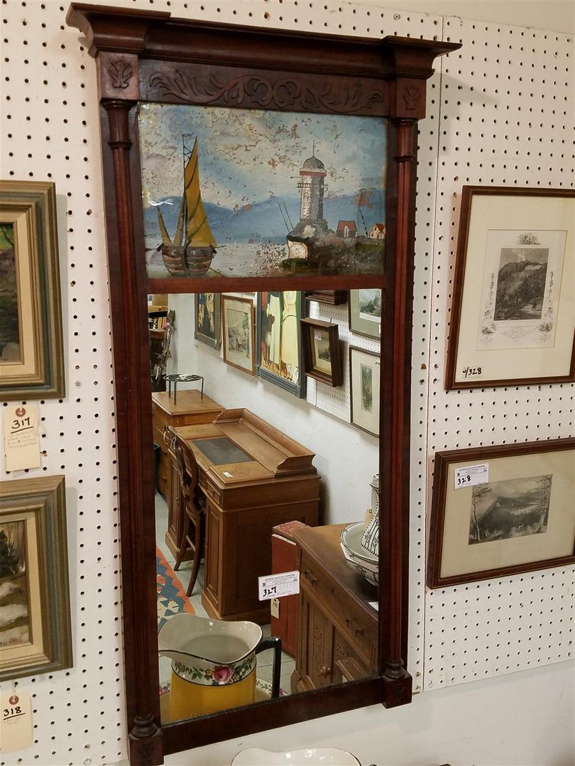 FEDERAL MAHOGANY FRAMED 2 PART MIRROR WITH REVERSE (1 of 1)