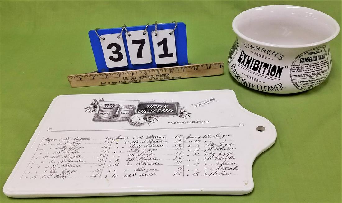 TRAY OF RETOLD AMERICA PORCELAIN CUTTING BOARD 15" X 9" (1 of 11)