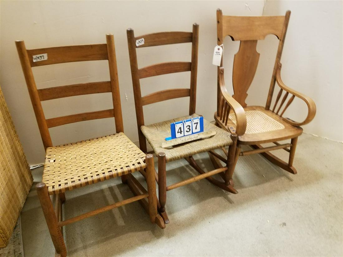 LOT OF 3 19TH CENTURY ROCKERS: LOT OF 3 19TH CENTURY ROCKERS