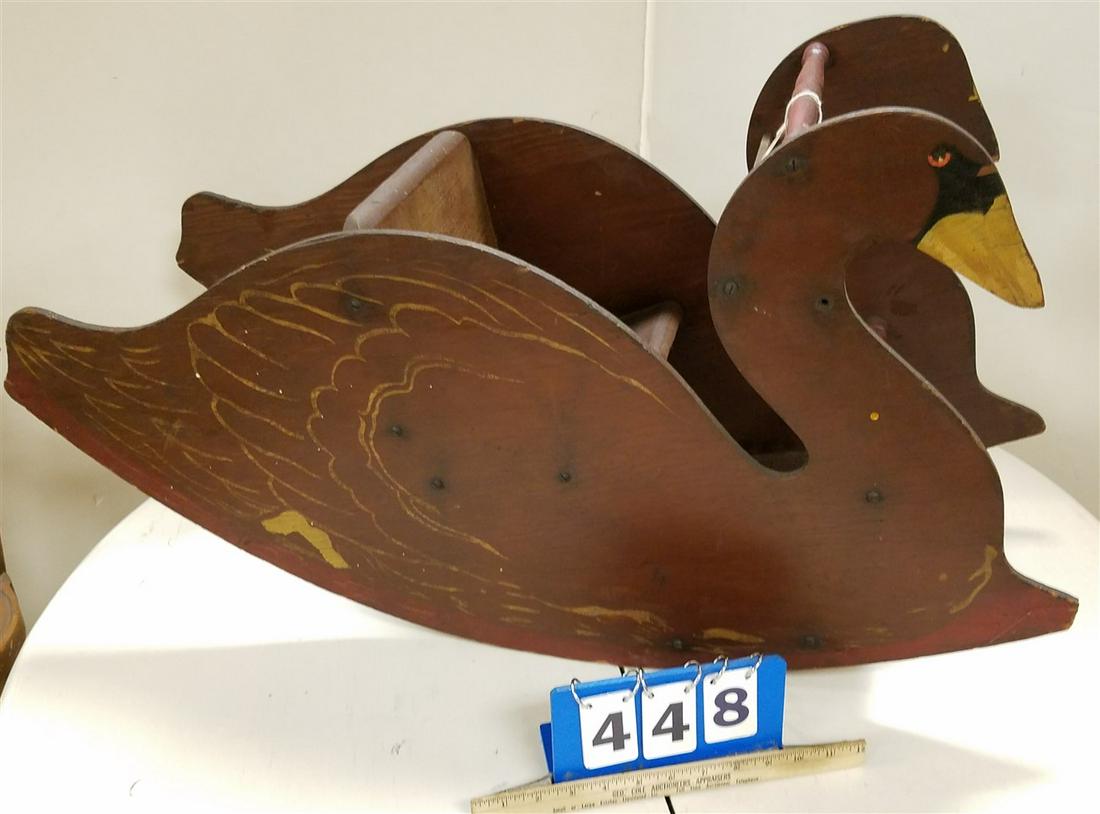 SWAN CHILDS ROCKER 19"H X 34"L X 12"D: SWAN CHILDS ROCKER 19"H X 34"L X 12"D