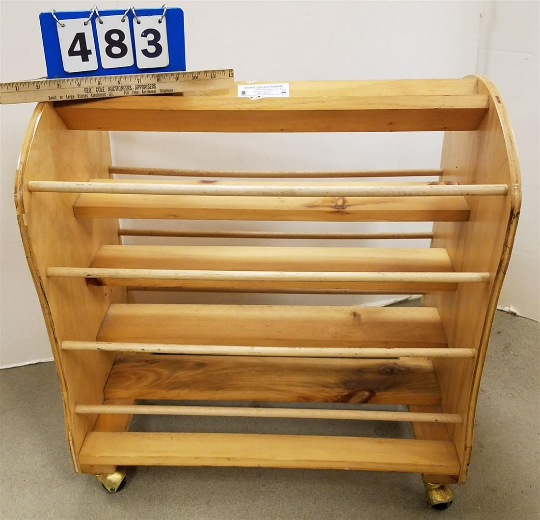 WOODEN SHOE RACK 24"H X 23 1/2" X 16"D: WOODEN SHOE RACK 24"H X 23 1/2" X 16"D