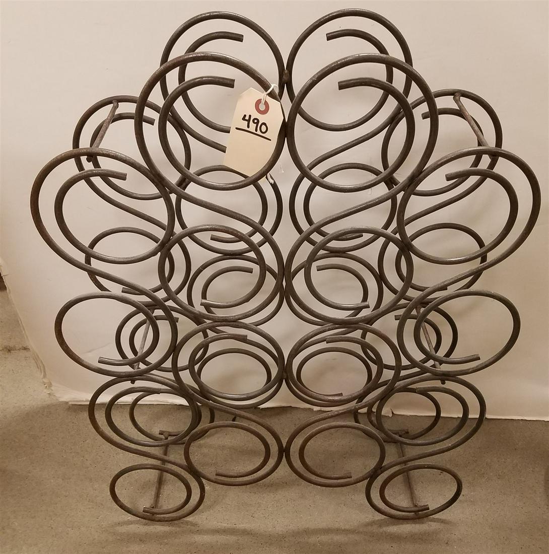 WROUGHT WINE RACK 28"H X 22"W X 6"D: WROUGHT WINE RACK 28"H X 22"W X 6"D