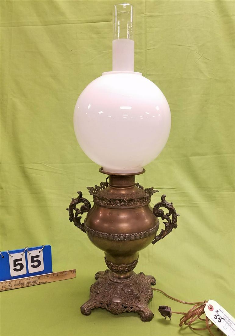 VICT METAL BASE OIL LAMP 28": VICT METAL BASE OIL LAMP 28"