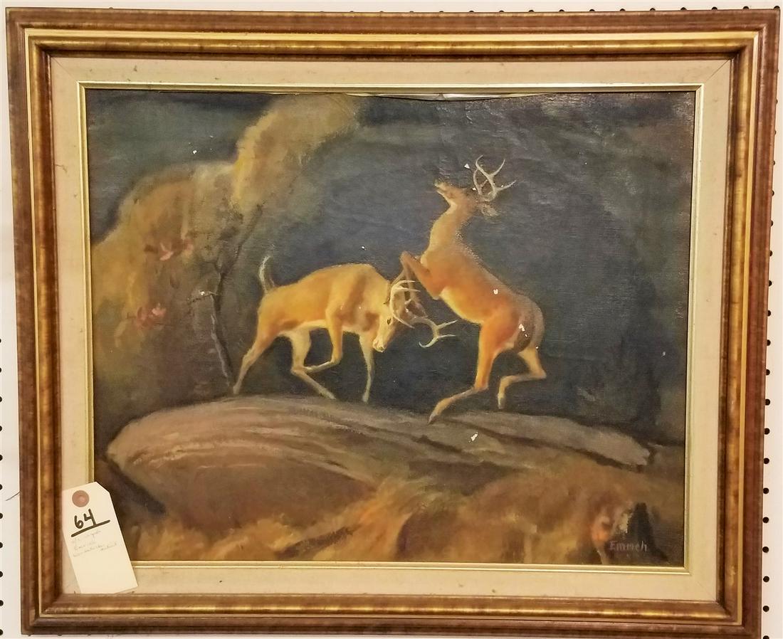 FRAMED O/B LANDSCAPE SGND EMRICH 16" X 20" WOODSTOCK ARTIST (1 of 4)