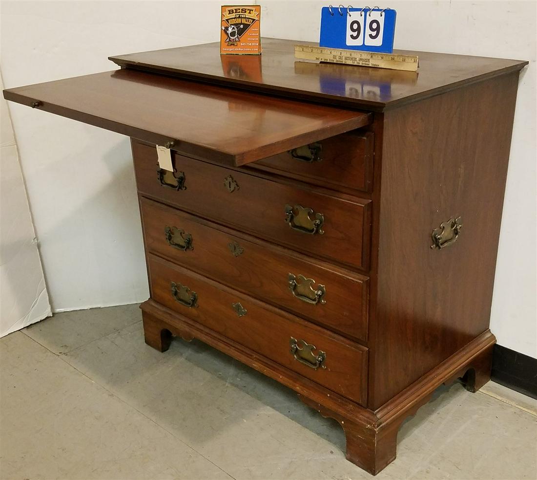 PHILADELPHIA HOUSE CHERRY 4 DRAWER BACHLORS CHEST W/ PULL OUT SHELF. 30 1/2"H X 31"W X 18 1/2"D (1 of 4)