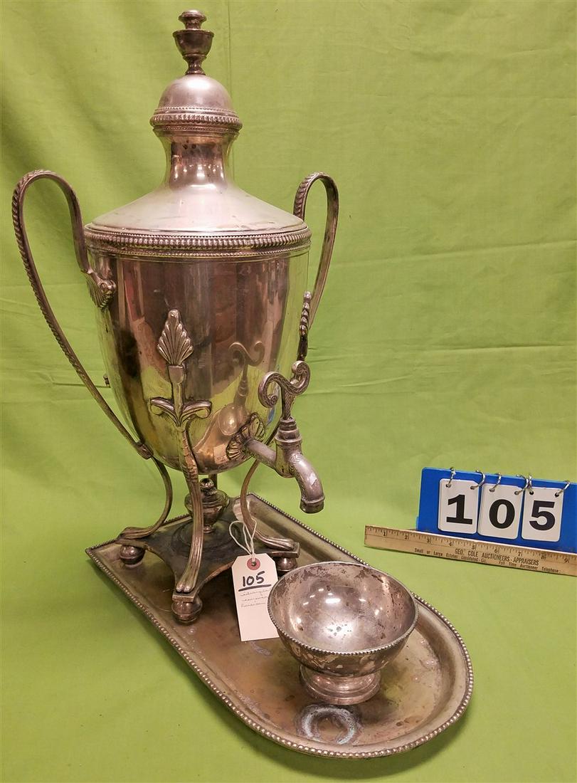 RUSSIAN SILVERPLATE SAMOVAR (1 of 6)