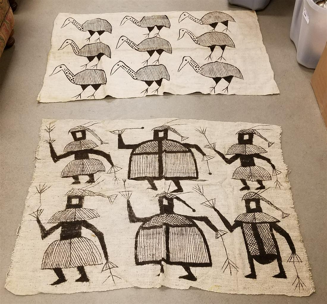 TUB 2 HANDWOVEN CLOTHS. 29 1/2" X 47" + 31 1/2" X 42: TUB 2 HANDWOVEN CLOTHS. 29 1/2" X 47" + 31 1/2" X 42