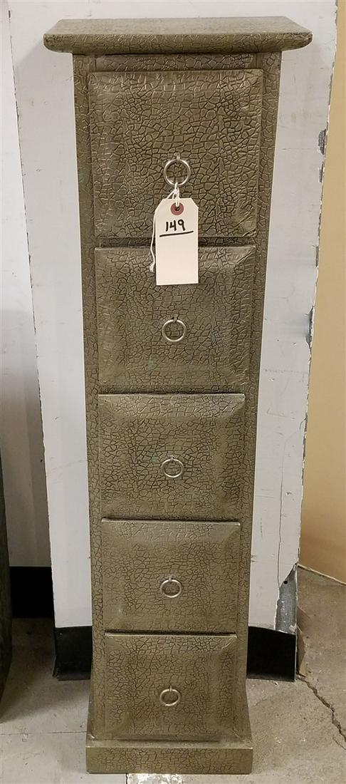 METAL CLAD 5 DRAWER CABINET. 40 1/4"H X 10 1/2"W X 8"D (1 of 2)