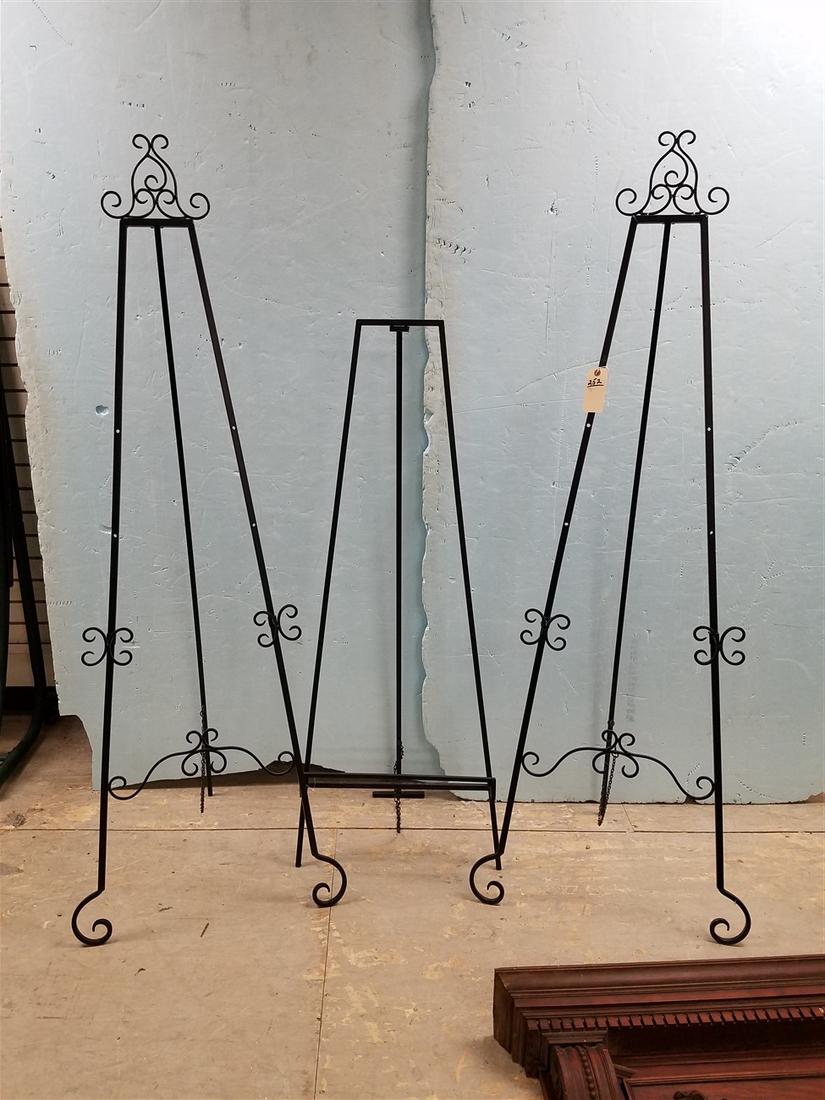LOT 3 WROUGHT EASELS 2-70" 1-54" (1 of 2)