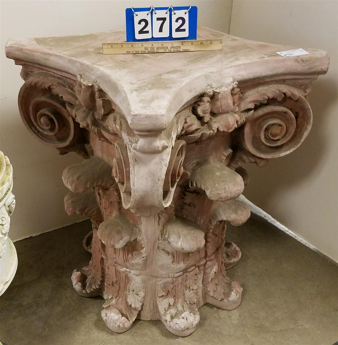FIBERGLASS CAPITAL STAND OR TABLE BASE 30"H X 2'SQ: FIBERGLASS CAPITAL STAND OR TABLE BASE 30"H X 2'SQ