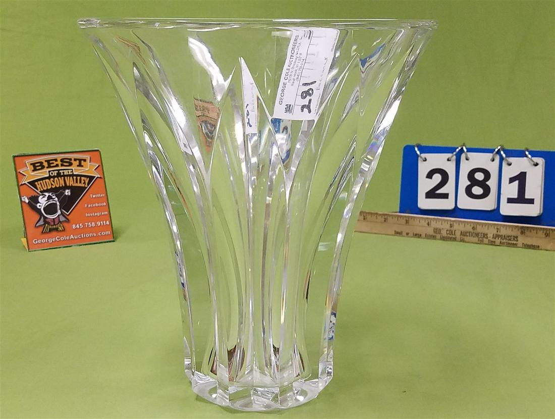 BACCARAT VASE 9-1/2"H X 8-3/4"DIA (1 of 4)