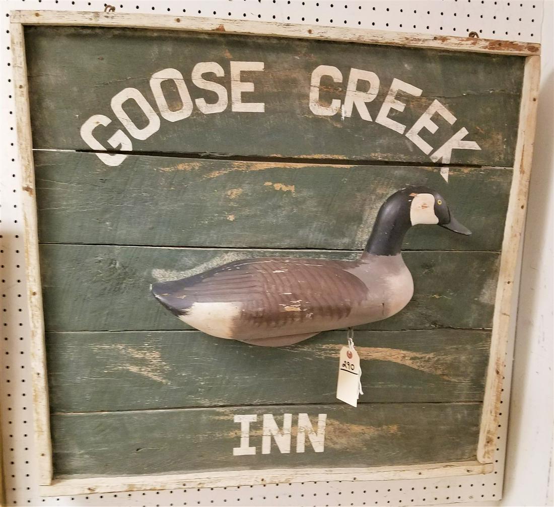GOOSE CREEK INN SIGN 31" X 33" (1 of 3)
