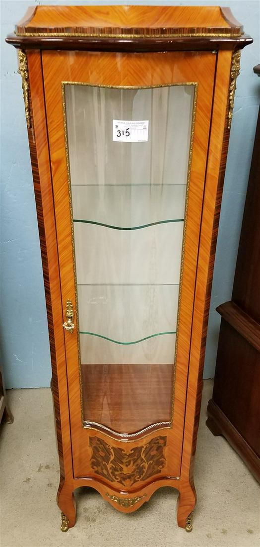 FR INLAID EURIO CABINET 59"H X 21"W X 14-1/2"D: FR INLAID EURIO CABINET 59"H X 21"W X 14-1/2"D