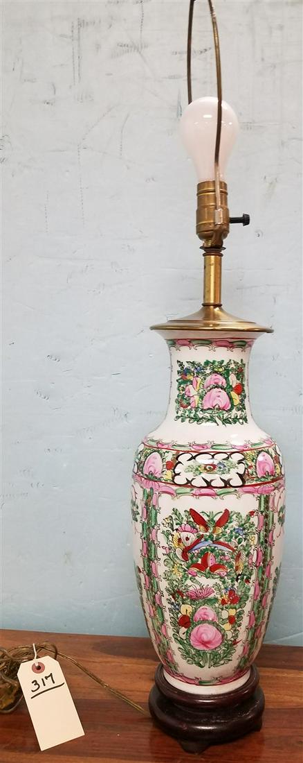 ROSE MEDALLION VASE LAMP 32" (1 of 4)